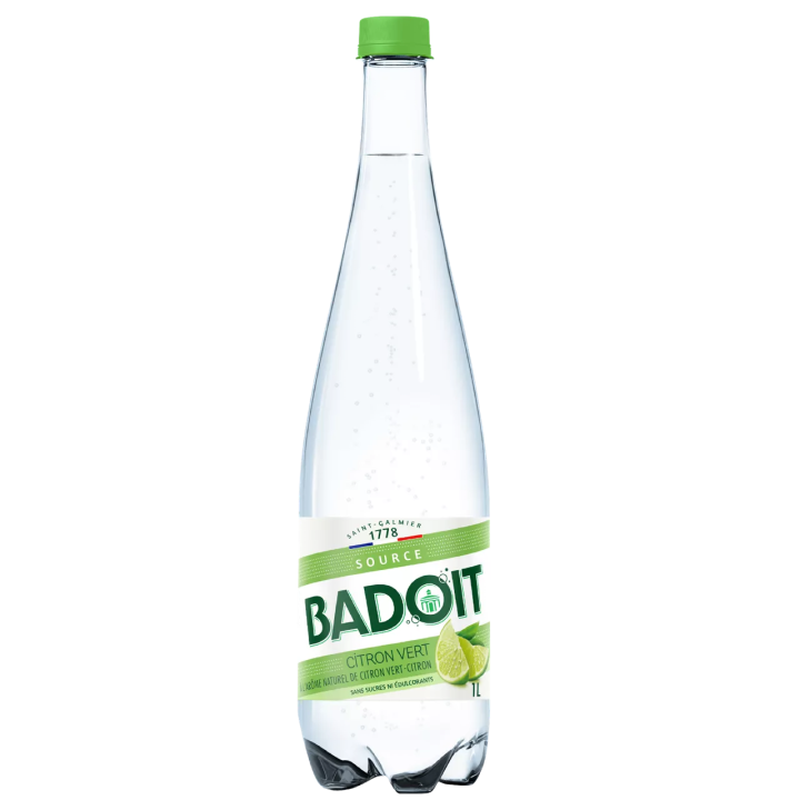 Eau gazeuse Badoit citron vert – Bouteille de 0.5 litre